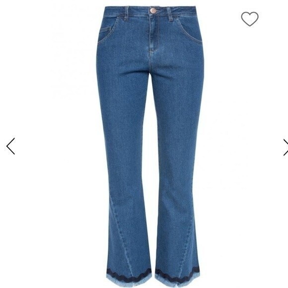 SEE BY CHLOE Flare Blue Denim Jeans in Shady Cobalt 27 - Picture 7 of 16